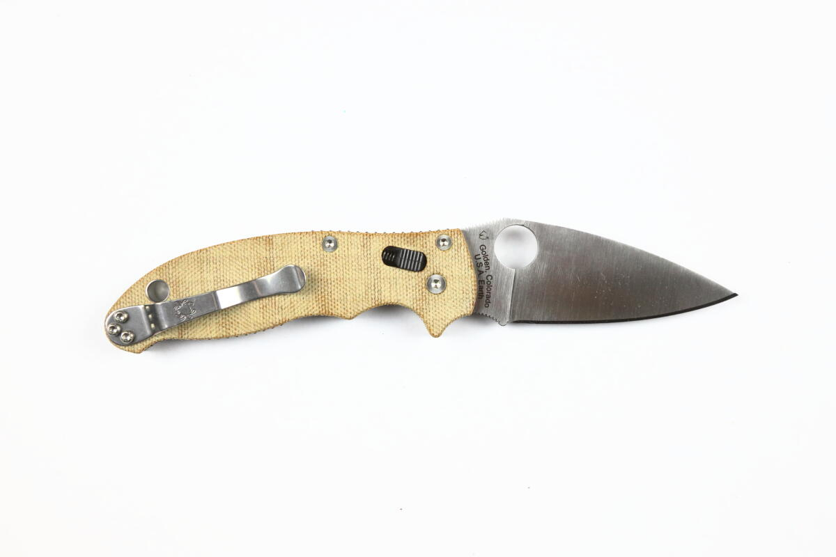 Spyderco Manix 2 CPM Cru-Wear Brown Canvas Micarta – Bild 3